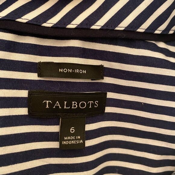 *Talbots* Classic Striped French-Chic Top Sz 6 EUC - Picture 3 of 7